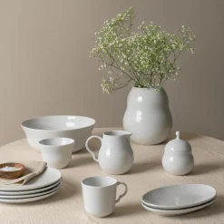 PORSGRUNDS PORSELÆNSFABRIK Porsgrunds Porselænsfabrik Bølge Hvitt Bonbonniere 12,5 cm