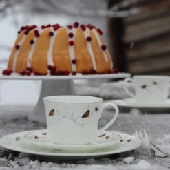 PORSGRUNDS PORSELÆNSFABRIK Porsgrunds Porselænsfabrik Dompap Kaffekopp 22 cl m/Skål 14 cm