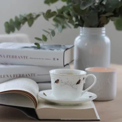 PORSGRUNDS PORSELÆNSFABRIK Porsgrunds Porselænsfabrik Dompap Kaffekopp 22 cl m/Skål 14 cm