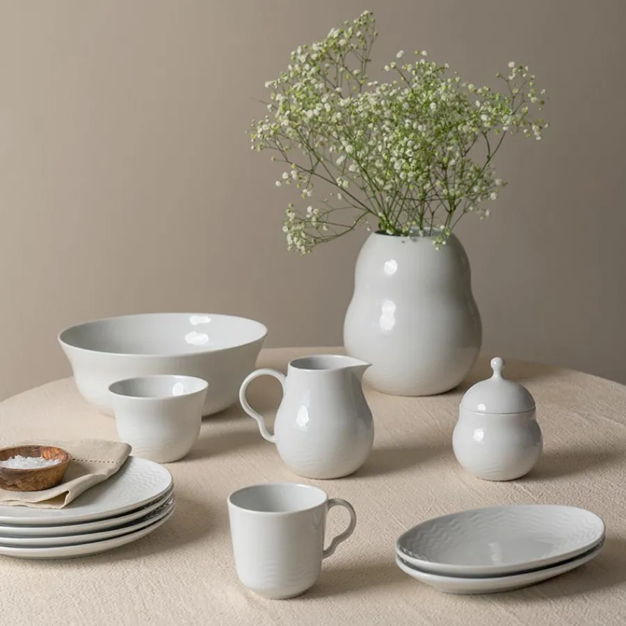 PORSGRUNDS PORSELÆNSFABRIK Porsgrunds Porselænsfabrik Bølge Hvitt Krus 40cl