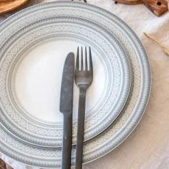 PORSGRUNDS PORSELÆNSFABRIK Porsgrunds Porselænsfabrik Marius Tallerken Flat 28 cm Grå 4pk