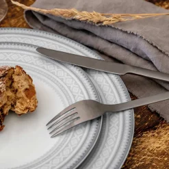 PORSGRUNDS PORSELÆNSFABRIK Porsgrunds Porselænsfabrik Marius Tallerken Flat 28 cm Grå 4pk