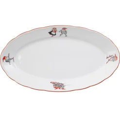 PORSGRUNDS PORSELÆNSFABRIK Porsgrunds Porselænsfabrik Nisseservise Ovalt Fat 38cm