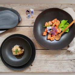 PORSGRUNDS PORSELÆNSFABRIK Porsgrunds Porselænsfabrik Natur Organisk Asjett 24cm Matt Sort