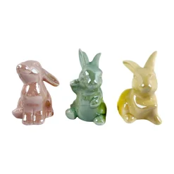 SEASONS Påskeharer 3pk i Pastellfarger