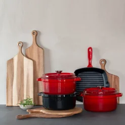 CHRISTIANIA 1739 Rød grillpanne i støpejern