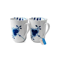 ROYAL COPENHAGEN Blå Mega Riflet Krus 33 cl 2pk