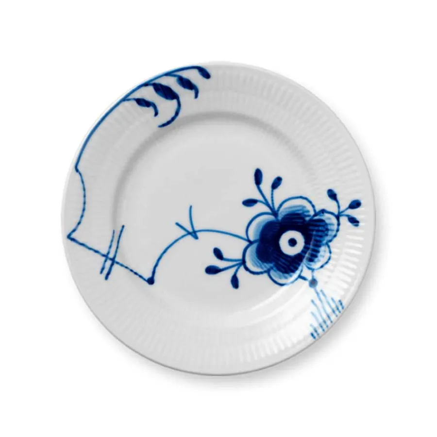 ROYAL COPENHAGEN Blå Mega Riflet Asjett 17cm Nr.6