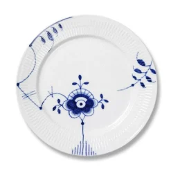 ROYAL COPENHAGEN Blå Mega Riflet Blå Asjett 22cm