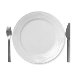 ROYAL COPENHAGEN Hvit Riflet Tallerken 27cm