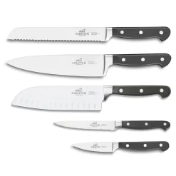 SABATIER 2 Lions Lion Knivsett 5 Deler Stål/Sort m/Gaveeske