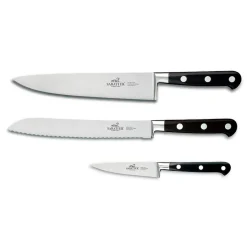 SABATIER Licorne Knivsett 3 Kniver Stål/Svart