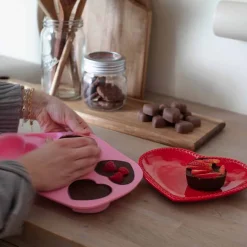 SEASONS Love Collection Bakeform Hjerter Silikon 25,5x17x3cm Rosa