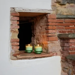 SEASONS Summer Collection Stearinlys i Glassbeholder 10cm Grønn