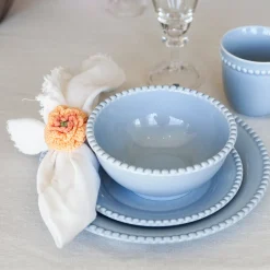 SEASONS Summer Collection Serviettring Porselen m/Heklet Blomst 2pk Gu