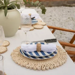 SEASONS Summer Collection Tallerken 26cm Blå Striper