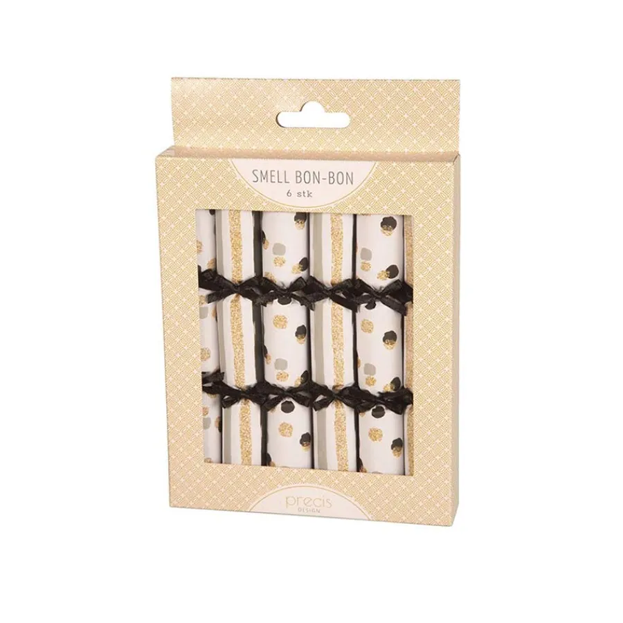 BØRSCOMPAGNIET AS Smell Bon-Bon Sort & Gull m/Glitter 6stk