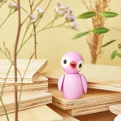 SPRING COPENHAGEN Powerful Pink fuglefigur i tre