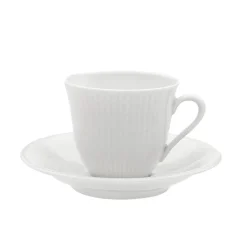 RÖRSTRAND Swedish Grace Kaffekopp 16cl & Skål Snø/Hvit