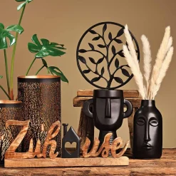 G.WURM Vase Keramikk 24cm Svart