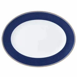WEDGWOOD Hibiscus Ovalt Fat 35cm Blå