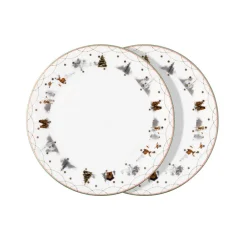 WIK & WALSØE Wik & Walsøe Julemorgen Story Tallerken 25cm 2pk